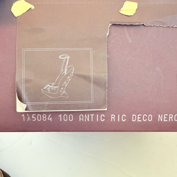 Prada Vintage Black Leather floral Beaded open toe platform Wedge Sandals EU 39 - Picture 8 of 9